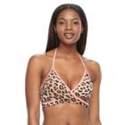 Women's S.o.s. Sun Ocean Sand Wrap Bra-sized Halter Bikini Top, Size: 34 B/c, Multi