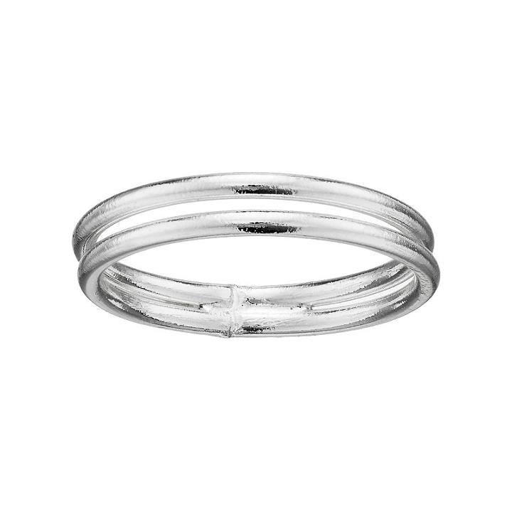 Lc Lauren Conrad Double Band Toe Ring, Women's, Silver