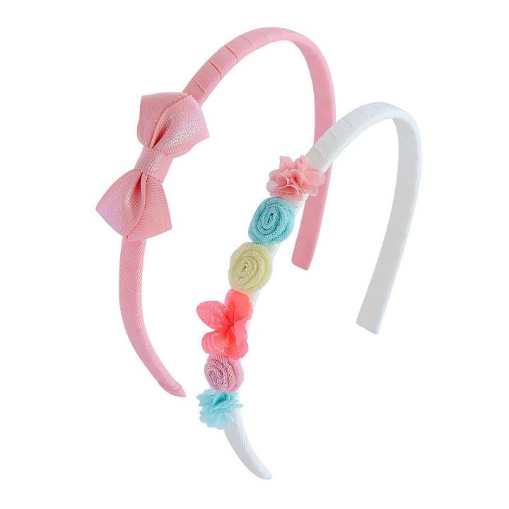 Toddler Girl Carter's 2-pk. Molded Flower & Bow Headband Set, Size: 3 And Up, Ovrfl Oth