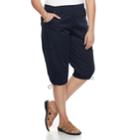 Plus Size Croft & Barrow&reg; Utility Skimmer Capris, Women's, Size: 16 W, Blue
