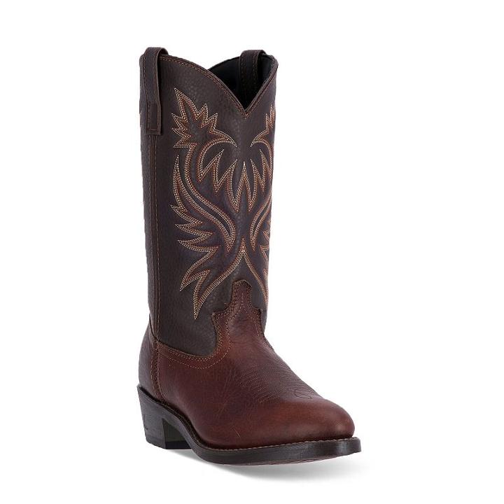 Laredo Copper Kettle Men's Trucker Cowboy Boots, Size: Medium (11.5), Dark Brown
