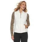 Petite Croft & Barrow&reg; Quilted Knit Vest, Women's, Size: Xl Petite, White