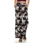 Juniors' Joe B Challis Tie Front Wide-leg Pants, Teens, Size: Small, Dark Pink