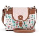 Unionbay Birds & Flowers Triple Entry Crossbody Bag, Women's, Lt Green