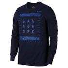 Big & Tall Nike Dry Football Tee, Men's, Size: M Tall, Blue (navy)