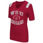 Women's Campus Heritage Washington State Cougars Distressed Artistic Tee, Size: Large, Brt Red