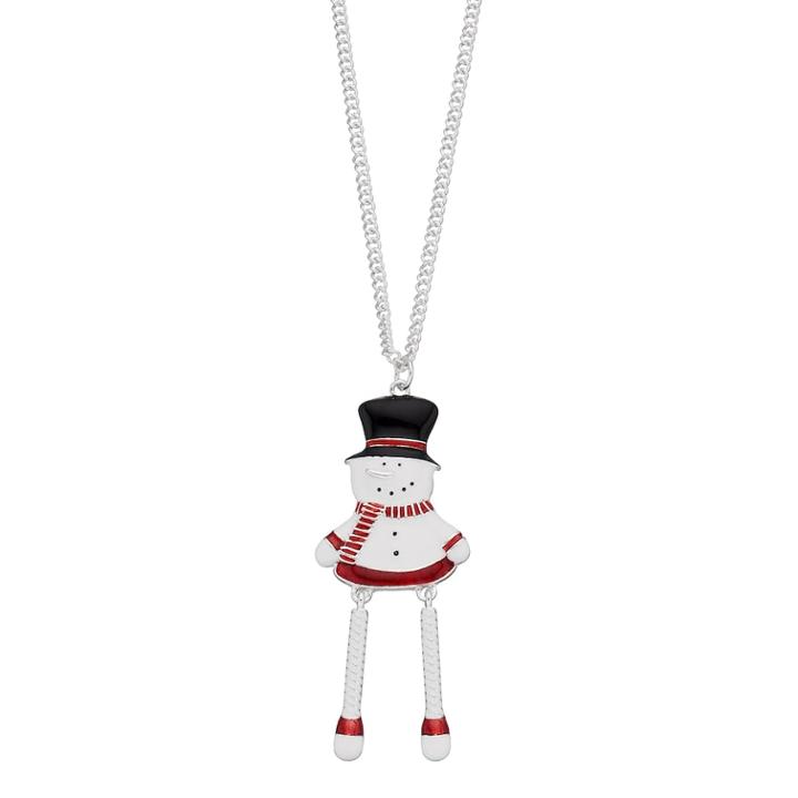 Snowman Pendant Necklace, Women's, Multicolor