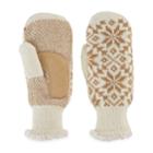 Women's Isotoner Snowflake Knit Smartouch Tech Mittens, Natural