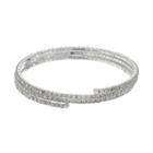 Simulated Crystal Coil Bracelet, Women's, Natural