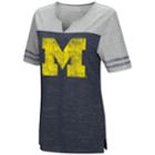 Women's Campus Heritage Michigan Wolverines On The Break Tee, Size: Large, Dark Blue