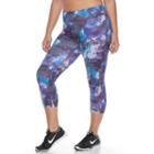 Plus Size Nike Essential Running Crop Leggings, Women's, Size: 1xl, Lt Purple
