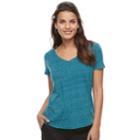 Petite Sonoma Goods For Life&trade; Essential V-neck Tee, Women's, Size: Xl Petite, Dark Blue