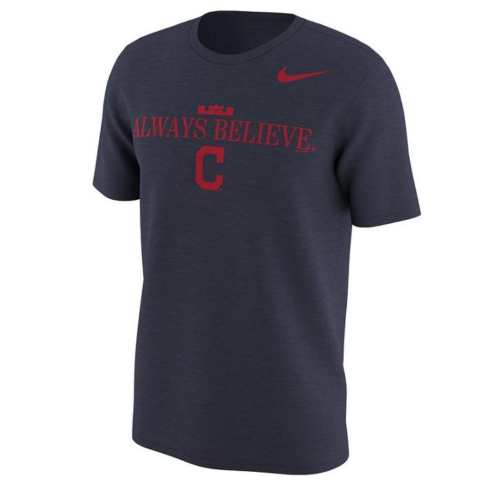 Men's Nike Cleveland Indians Opening Day Tee, Size: Large, Blue (navy)