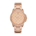 Jennifer Lopez Women's Crystal Watch, Size: Medium, Pink