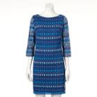 Women's Jessica Howard Print Crochet Shift Dress, Size: 14, Brt Green