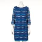 Women's Jessica Howard Print Crochet Shift Dress, Size: 14, Brt Green