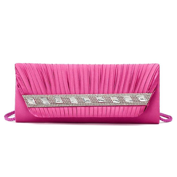 Gunne Sax By Jessica Mcclintock Lisa Rhinestone Pleated Clutch, Women's, Red