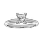 Igl Certified Princess-cut Diamond Solitaire Engagement Ring In 14k White Gold (1 Ct. T.w.), Women's, Size: 6