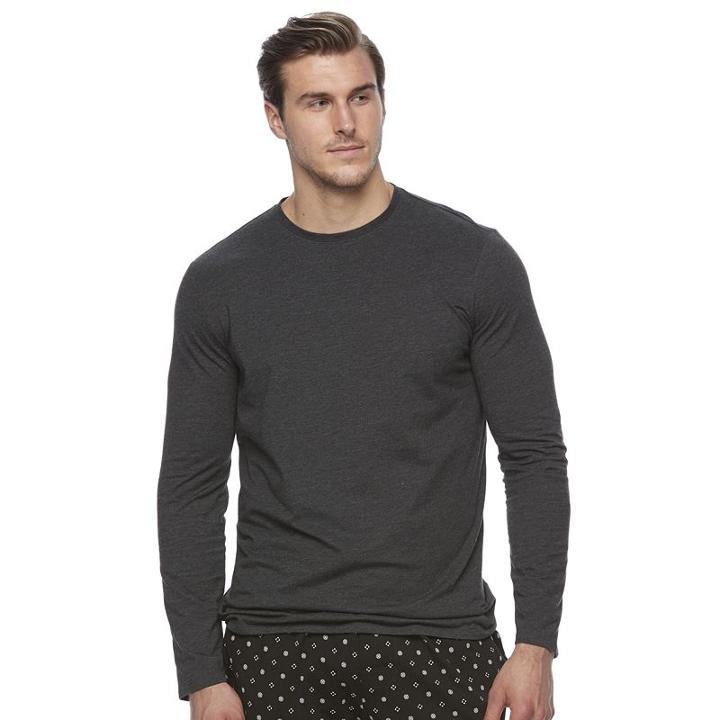 Big & Tall Apt. 9&reg; Premier Flex Classic-fit Stretch Crewneck Tee, Men's, Size: Xl Tall, Dark Grey