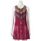 Juniors' About A Girl Knit Lace-up Dress, Size: Medium, Purple Oth