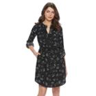 Women's Apt. 9&reg; Crepe Shirt Dress, Size: 6, White