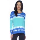 Women's Pl Movement Tie-dye Open Back Top, Size: Xl, Light Blue