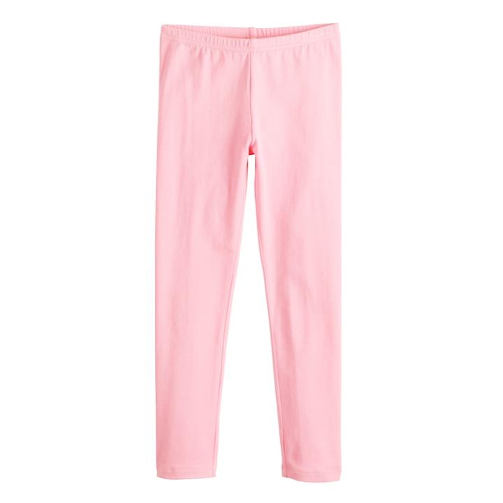 Girls 4-10 Jumping Beans&reg; Solid Full-length Leggings, Size: 5, Light Pink