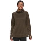 Women's Tek Gear Funnel-neck Fleece Jacket, Size: Medium, Dark Green