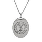 Sterling Silver United States Air Force Locket Necklace, Women's, Size: 18, Grey