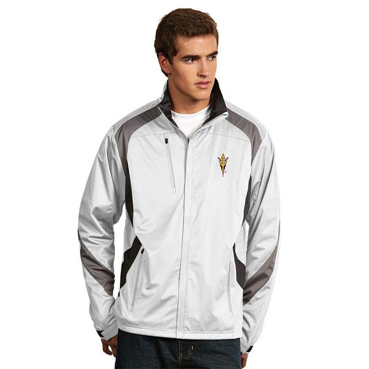 Men's Antigua Arizona State Sun Devils Tempest Desert Dry Xtra-lite Performance Jacket, Size: Xxl, White