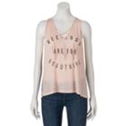 Juniors' About A Girl Weekends Are For Roadtrips Graphic Tank, Size: Large, Light Pink