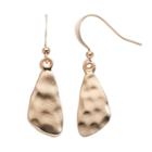 Hammered Nickel Free Abstract Teardrop Earrings, Women's, Gold