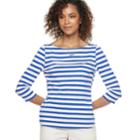 Women's Popsugar Striped Boatneck Top, Size: Large, White