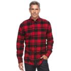 Big & Tall Croft & Barrow&reg; True Comfort Plaid Classic-fit Flannel Button-down Shirt, Men's, Size: Xxl, Med Green