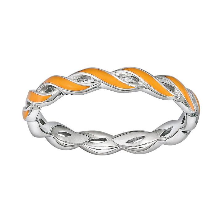 Stacks And Stones Sterling Silver Stack Ring, Women's, Size: 10, Orange