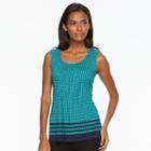 Croft & Barrow, Women's Scoopneck Tank, Size: Xl, Turquoise/blue (turq/aqua)