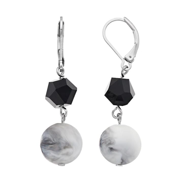 Simply Vera Vera Wang Black & White Bead Drop Earrings, Women's