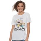 Juniors' Peanuts Graphic Tee, Teens, Size: Small, White