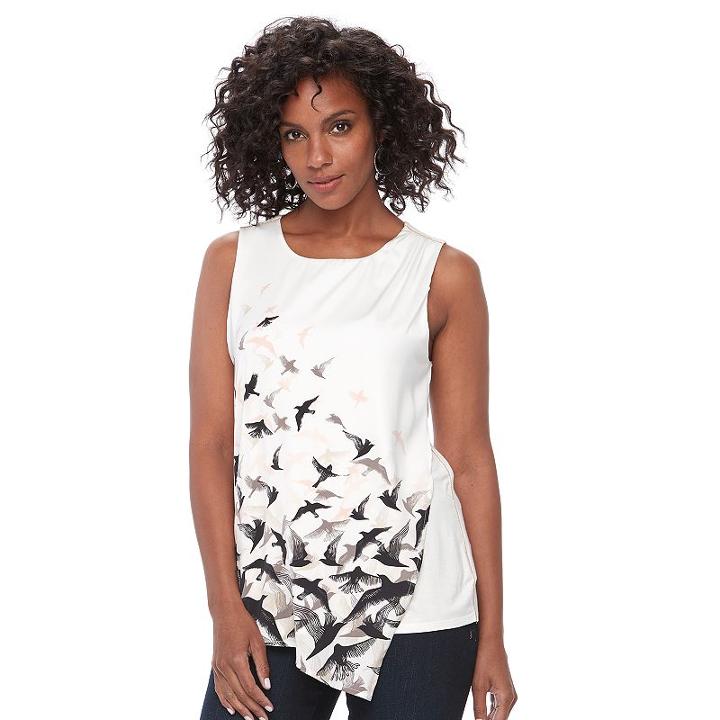 Women's Apt. 9&reg; Embellished Tank, Size: Large, White