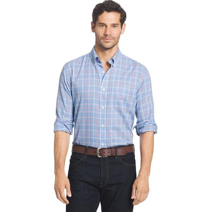 Men's Arrow Hamilton Classic-fit Plaid Button-down Shirt, Size: Xl, Blue Other