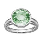 Green Quartz Sterling Silver Ring, Women's, Size: 7