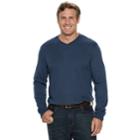 Big & Tall Croft & Barrow&reg; Classic-fit Easy-care V-neck Tee, Men's, Size: 3xl Tall, Dark Blue