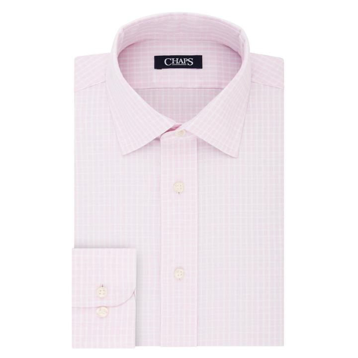 Men's Chaps Slim-fit Stretch Collar Dress Shirt, Size: 15-34/35, Pink