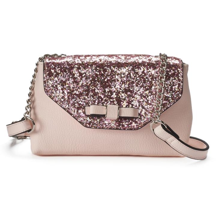 Candie's&reg; Glitter Flap Envelope Crossbody Bag, Women's, Brt Pink