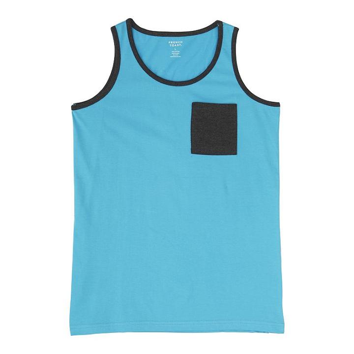 Boys 8-20 French Toast Pocket Tank, Boy's, Size: Large, Turquoise/blue (turq/aqua)