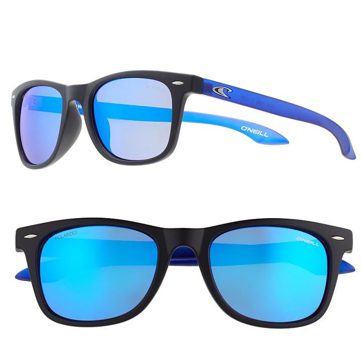 Unisex O'neill Polarized Retro Square Sunglasses, White Oth
