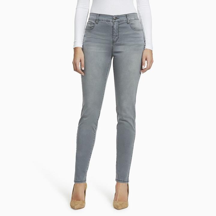 Women's Gloria Vanderbilt Jessa Curvy Skinny Jeans, Size: 16 Avg/reg, Med Grey