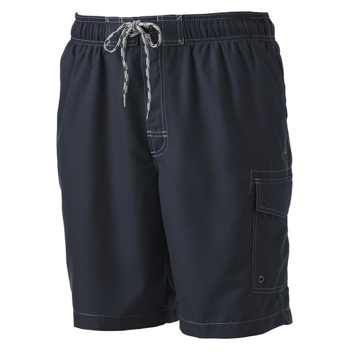 Men's Sonoma Goods For Life&trade; Microfiber Swim Trunks, Size: Large, Blue (navy)