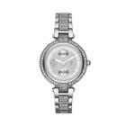 Jennifer Lopez Women's Crystal Stainless Steel Watch, Size: Large, Silver