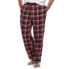 Big & Tall Croft & Barrow&reg; Plaid Flannel Lounge Pants, Men's, Size: Xl Tall, Dark Red